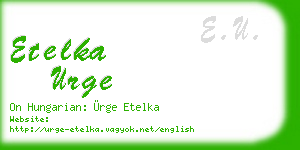 etelka urge business card